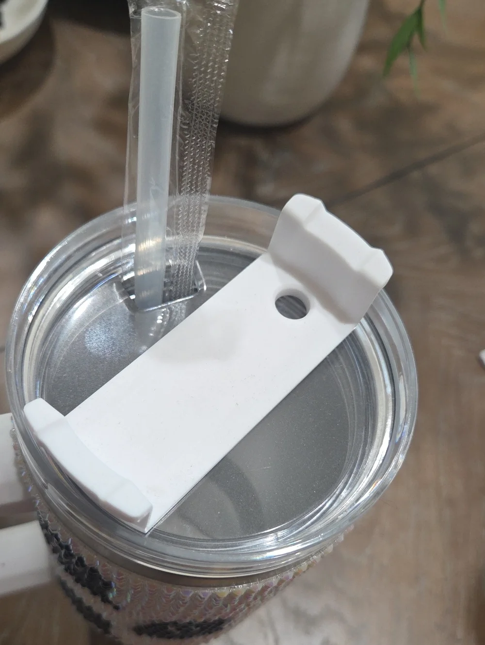 Rhinestone Ghost Tumbler with Handle